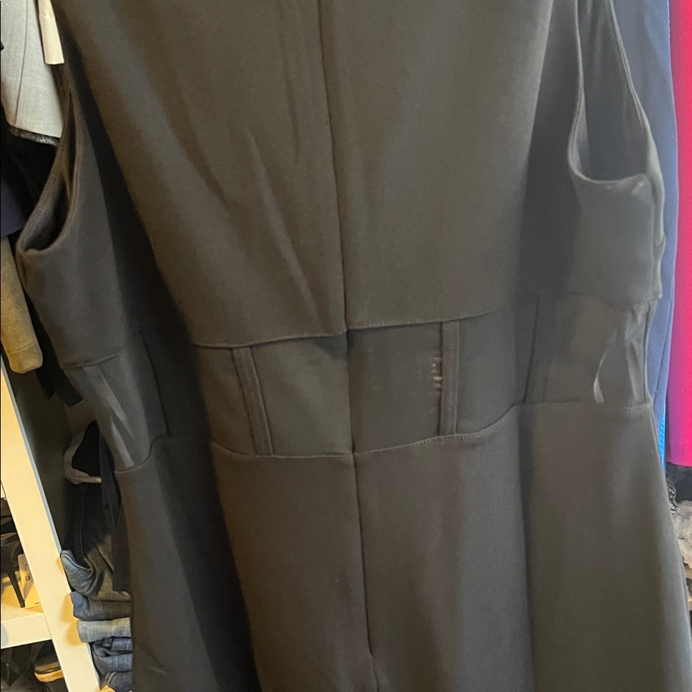 Lulu's Black Dress with Sheer Waist Detail - Picture 4 of 4